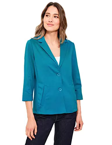 CECIL Damen Blazer 3/4 Arm - Stilvolle Eleganz in Caribbean Blue - Größe XXL