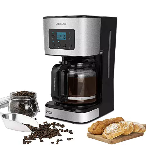 Cecotec Programmierbare Tropfkaffeemaschine Coffee 66 Smart Plus - 980W, 12 Tassen, ExtemAroma-Technologie, AutoClean, Edelstahldesign, LCD-Bildschirm.