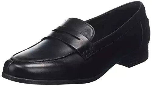 Clarks Damen Hamble Loafer, Schwarz Black Leather
