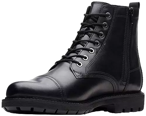 Clarks Herren Batcombe Cap Stiefelette, Dark Tan Lea