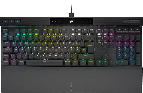 Corsair K70 PRO RGB Optisch-Mechanische Gaming-Tastatur - OPX Linear-Schalter - PBT Double-Shot-Tastenkappen