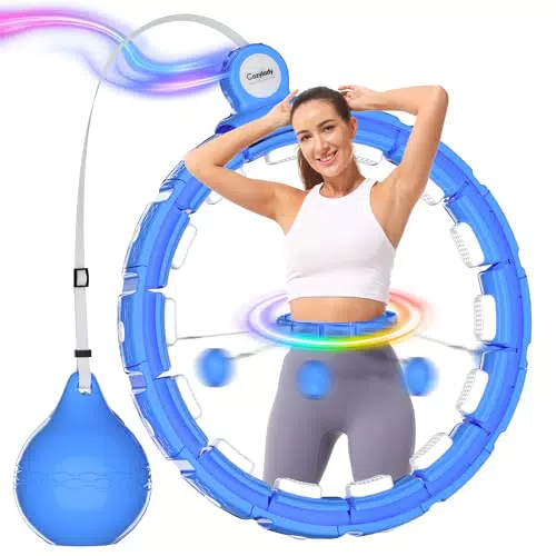 Cozylady Smart Fitness Hoop Reifen für Erwachsene mit LED-Lichteffekten - Stabiler & Leiser Hoola Hoop zur Gewichtsreduktion