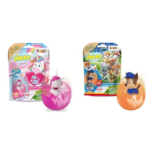 Inkee Surprise | Badebombe Kinder mit Überraschung, Paw Patrol Stempel & Cola-Gummi Duft