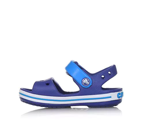 Crocs Crocband Sandalen Unisex Kindersandalen Leicht und mit sicherer Passform Navy/Rot Größe 25-26
