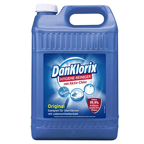 Dan Klorix Hygiene-Reiniger mit Chlor - Hochwirksamer Reiniger gegen Bakterien, Viren und Schimmelpilze