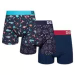 Dedoles Boxershorts Herren & Jungen Unterwäsche Trunks Baumwolle lustige Designs Fußball & Bier Motiv 3er Pack