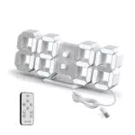 LED Digital Wecker 3D Uhr mit Snooze-Funktion und Fernbedienung