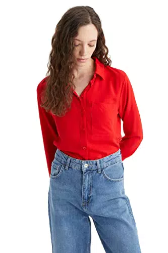 DeFacto Damen Shirt - Modell N2518AZ - Rot