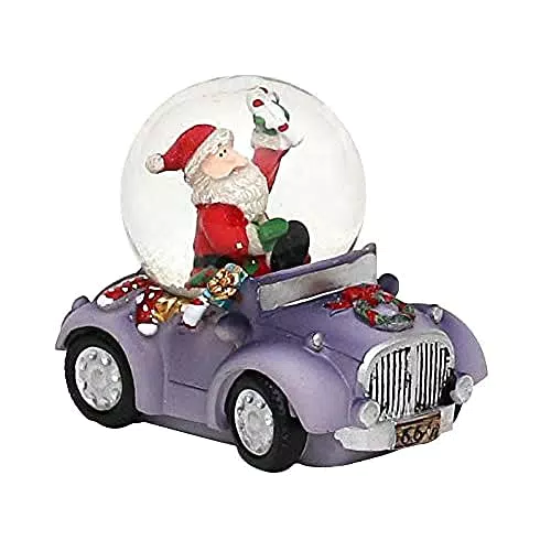 Dekohelden24 Kinder-Schneekugel mit Cars und Schneemann, Glas, 8 x 5,5 cm