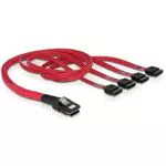 Delock Mini SAS SFF-8087 zu 4 x SATA 7 Pin Kabel, 0,5 m