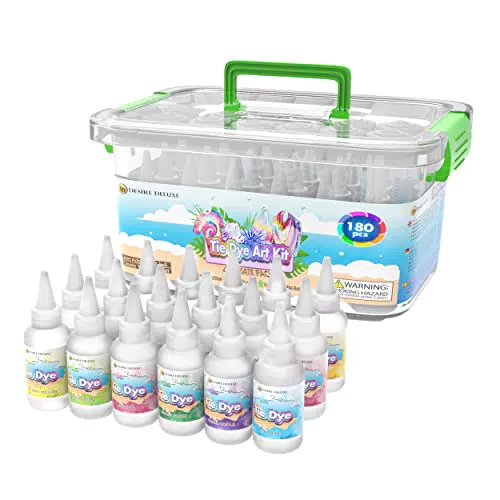 "Desire Deluxe Batik-Kit - 18 Farben für Stoff und Kleidung - Kreative Bastelspiele Tie Dye Kit"
