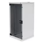 DIGITUS Netzwerk-Schrank 10-Zoll - 12HE - Wandmontage - HxBxT 592x312x300mm - Traglast 30kg - Nutztiefe 240mm - Grau