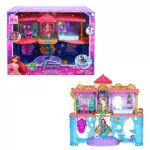Disney Princess HPL52 - Disney Princess-Spielzeug, Belles Stapelschloss Puppenhaus-Spielset mit kleiner Puppe und 8 Teilen