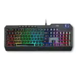 DR1TECH Wasp RGB Gaming Tastatur mit LED Hintergrundbeleuchtung - 104 Tasten, 26-Tasten Anti Ghosting - USB Tastatur (QWERTY)