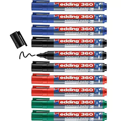 Edding 360 DRYWIPE MARKER Rundspitze 1, 53 mm sortiert Ref 360099 