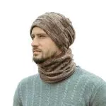 Ediace Herren Winter Beanie Mütze und Schal Set aus warmem Fleece - Strick Skimützen für Herren und Damen - Geschenkidee