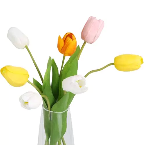 Künstliche Tulpenblüten mit Vasen für Home Office und Hochzeiten