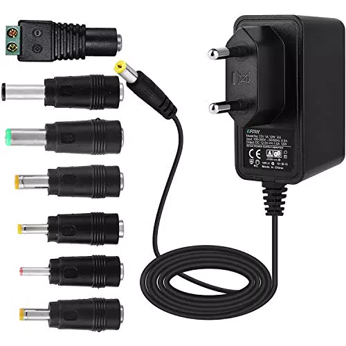 Netzteil für Hausgeräte, CCTV, Router, LED-Streifen - 12V 1A 12W - 7 Stecker