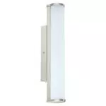 EGLO LED Wandlampe Calnova aus Metall in Nickel-Matt und satiniertem Glas in Weiß