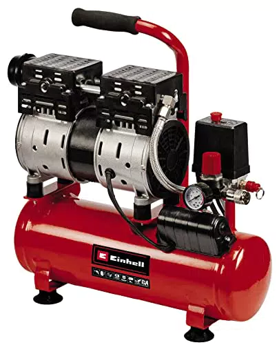 Einhell Kompressor TE-AC 6 Silent - leiser 550 W Kompressor bis zu 8 bar