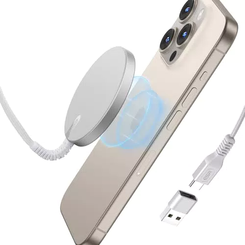 ESR HaloLock Mini kabelloses Ladegerät für iPhone - Magnetverschluss, verstärktes Nylonkabel