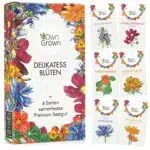 OwnGrown Essbare Blumen Samen Set mit 6 Sorten Blumensamen - Delikate Blüten für Torten und Dekoration