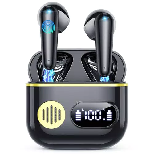Kopfhörer Kabellos Bluetooth 2024 Neue In Ear HiFi Stereo mit ENC Mic, 40 Std Kabellose Kopfhörer, IP7 Wasserdicht Ohrhörer - Ideal für Arbeit und Sport