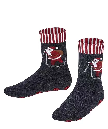 FALKE Unisex Kinder Hausschuhe Skiing Santa, Nachhaltige Baumwolle