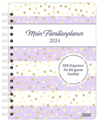Familienplaner-Buch Pattern 2024: Familienkalender für das Jahr 2024