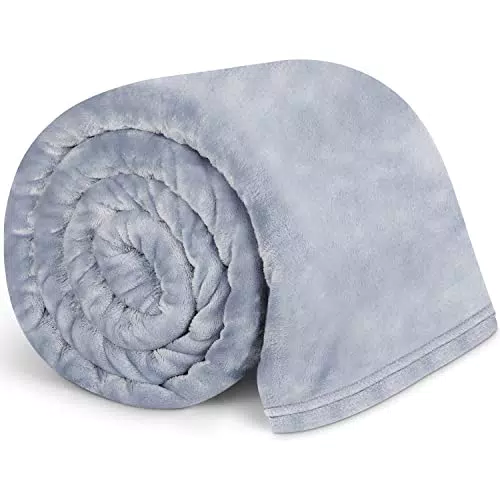 Kuschelige Familybox Decke für Sofa und Bett - Weiche Mikrofaser Decke 200 x 230 cm, Grau