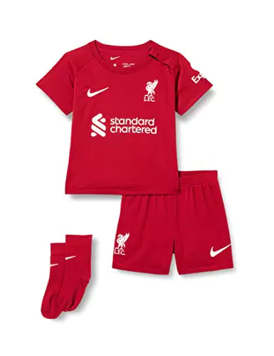 Liverpool FC Unisex Kit Saison 2022/23 Offizielles Heimtrikot Tough Rot/Weiß 24-36