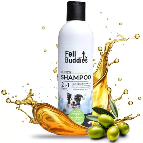 FellBuddies® Hundeshampoo Hair Repair - Pflege für geschmeidiges & glänzendes Fell - Wirkt Haarausfall entgegen