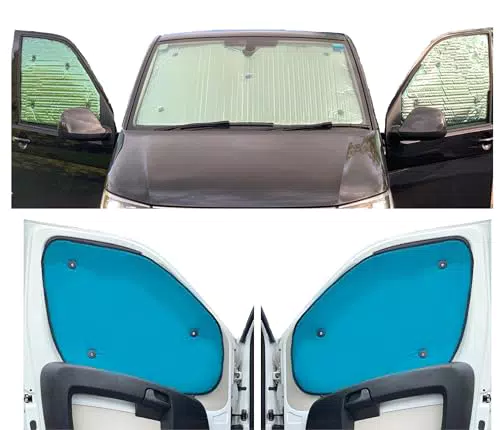 Ford Transit Fensterrollo-Set für Frontscheiben, Aqua - Thermisch & Reversibel