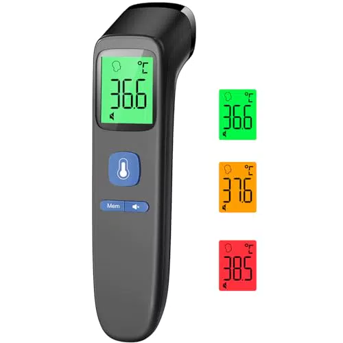 Digitales Infrarot-Stirnthermometer für Babys und Erwachsene - Sofortige Messgenauigkeit und Fieberalarm