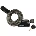 FISCHER Alarm-Spiralschloss | 120cm Länge | 110 db Alarm | 2 Schlüssel
