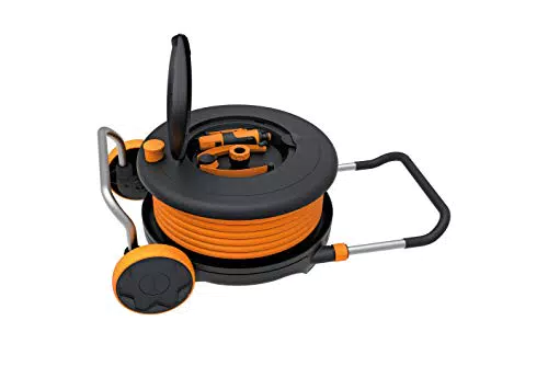 Fiskars Waterwheel M Bewässerungs-Set mit Gartenschlauch und Hahnverbinder