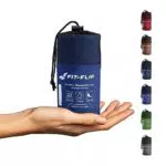 Fit-Flip Hüttenschlafsack Ultraleicht, Mikrofaser Schlafsack Inlay mit extra Kissenfach