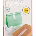 Klettband selbstklebend von Folia - 20 mm x 2 m, Weiß.