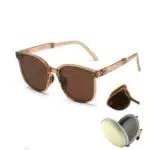 Sonnenbrille Damen von Frdelma - Faltbare Polarisierte Vintage Sonnenbrille mit UV-Schutz