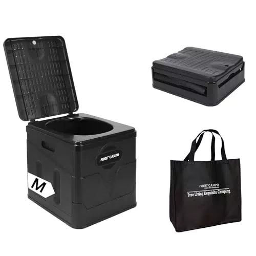Campingtoilette Mobile trenntoilette klappbar kompakt für Erwachsene und Kinder - Outdoor Camping, Wandern, Angeln, Reisen