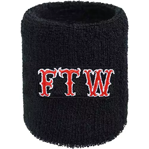 WTF Schweissband What The Fuck Stickerei Designer Schweißband Extreme Sport Absorbierendes Frottee Arm Schwarz Kampfsport Wristband Muay Thai Geschenk Biker Schweiß-Armband