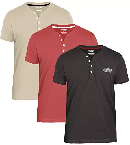 FULL TIME SPORTS Herren Kurzarm Henley T-Shirts, Lässige Leichte Henley Tops Für Fitnessstudio