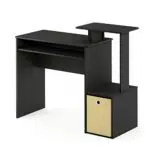 Furinno Econ Mehrzweck Schreibtisch für das Home Office mit Ablage - Holz, Schwarz.
