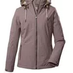 G.I.G.A. DX Damen Softshelljacke mit abzippbarer Kapuze - Outdoorjacke, koralle