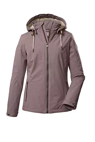 G.I.G.A. DX Damen Softshelljacke mit abzippbarer Kapuze - Outdoorjacke, koralle