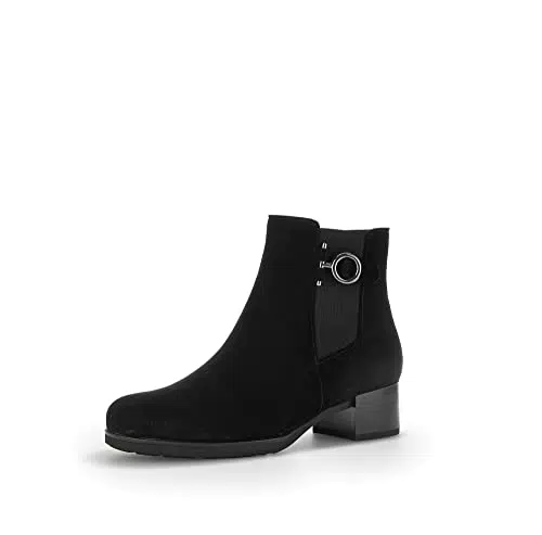 Gabor Damen Chelsea Boots mit Wechselfußbett und Best Fitting, flache Stiefeletten in Schwarz - 5.5 UK