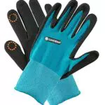 Gardena Pflanz- und Bodenhandschuh: Handschuhe für Garten- und Bodenarbeiten mit Nitril-Oberfläche und Touchscreen-Funktion