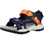 Geox J Borealis Jungen Sandalen - Marineblau/Limette