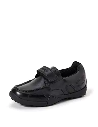 Geox Jungen J W.snake Moc B Mokassins, Schwarz