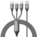 Universal Ladekabel 3 in 1 für iPhone, Android, Galaxy - GIANAC Multi USB Kabel